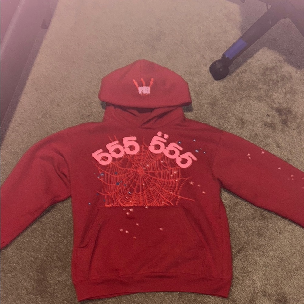 Sp5der Worldwide Red Angel Number
555 Hoodie